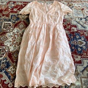 Madewell Pink Eyelet Dress